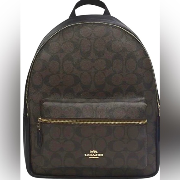 Coach Large Court Backpack Signature Canvas - Picture 2 of 2